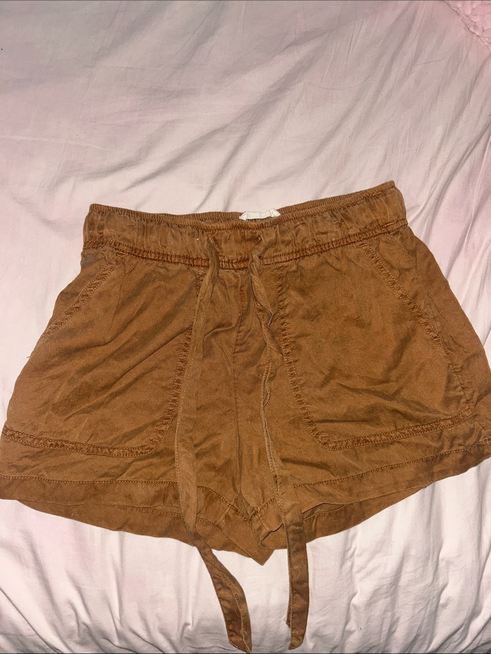 C&C California Casual Drawstring Shorts in Rust